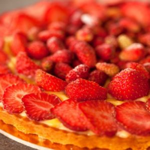 sweet, delicious, yummy quick and easy strawberry fridge tart