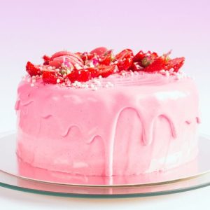 Strawberry Nesquik Cake, dessert recipe, strawberry cake, Nesquik chocolate drink mix, light and airy texture, crowd-pleaser