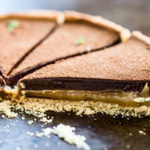 chocolate caramel tart, dessert recipe, indulgent delight, chocolate ganache, velvety caramel, buttery tart crust, rich flavors, unforgettable moments, dessert enthusiasts
