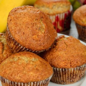 Golden Muffins, Air Fryer Baking, Banana Flavor, Healthy Muffins, Quick Snack