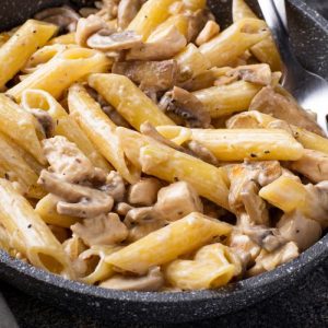 Hearty Pasta, Creamy Sauce, Rich Mushroom, Satisfying Meal, Creamy Pasta